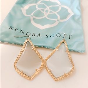 Clear gray Alexandra Earrings